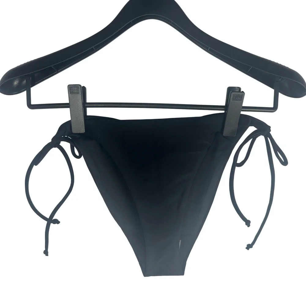 Forever 21 Bikini Bottom Women XL Black NEW Side Tie Swimwear 00457353